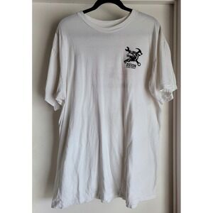 Dixxon Men's T-Shirt White Short Sleeve Crew Neck Graphic Tee